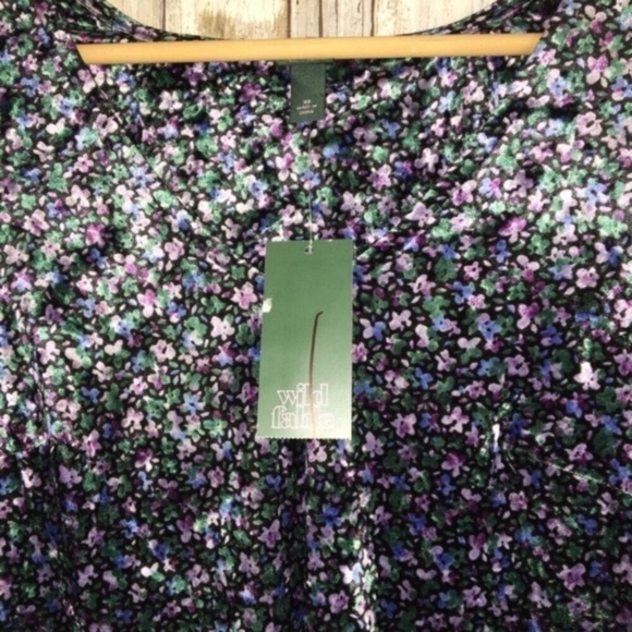 NWT Wild Fable Purple Floral Dress - Picture 6 of 6